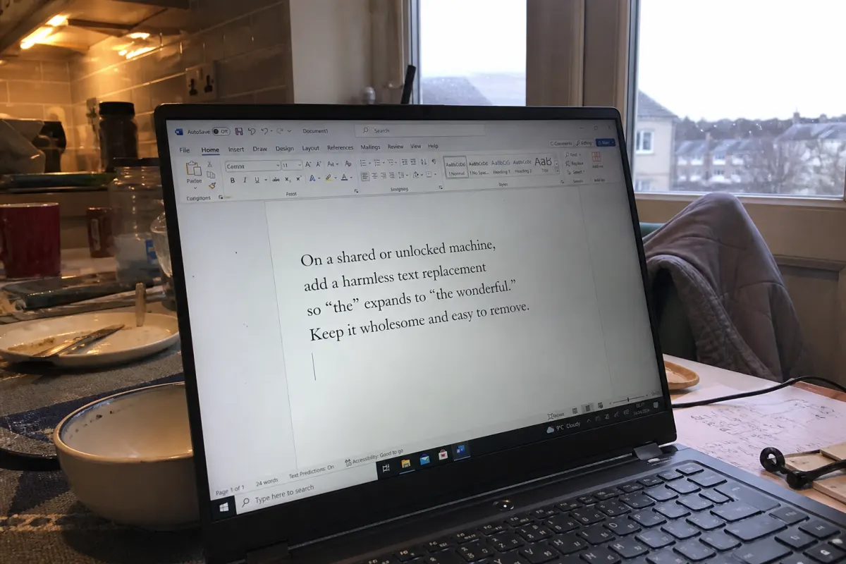 Autocorrect ambush