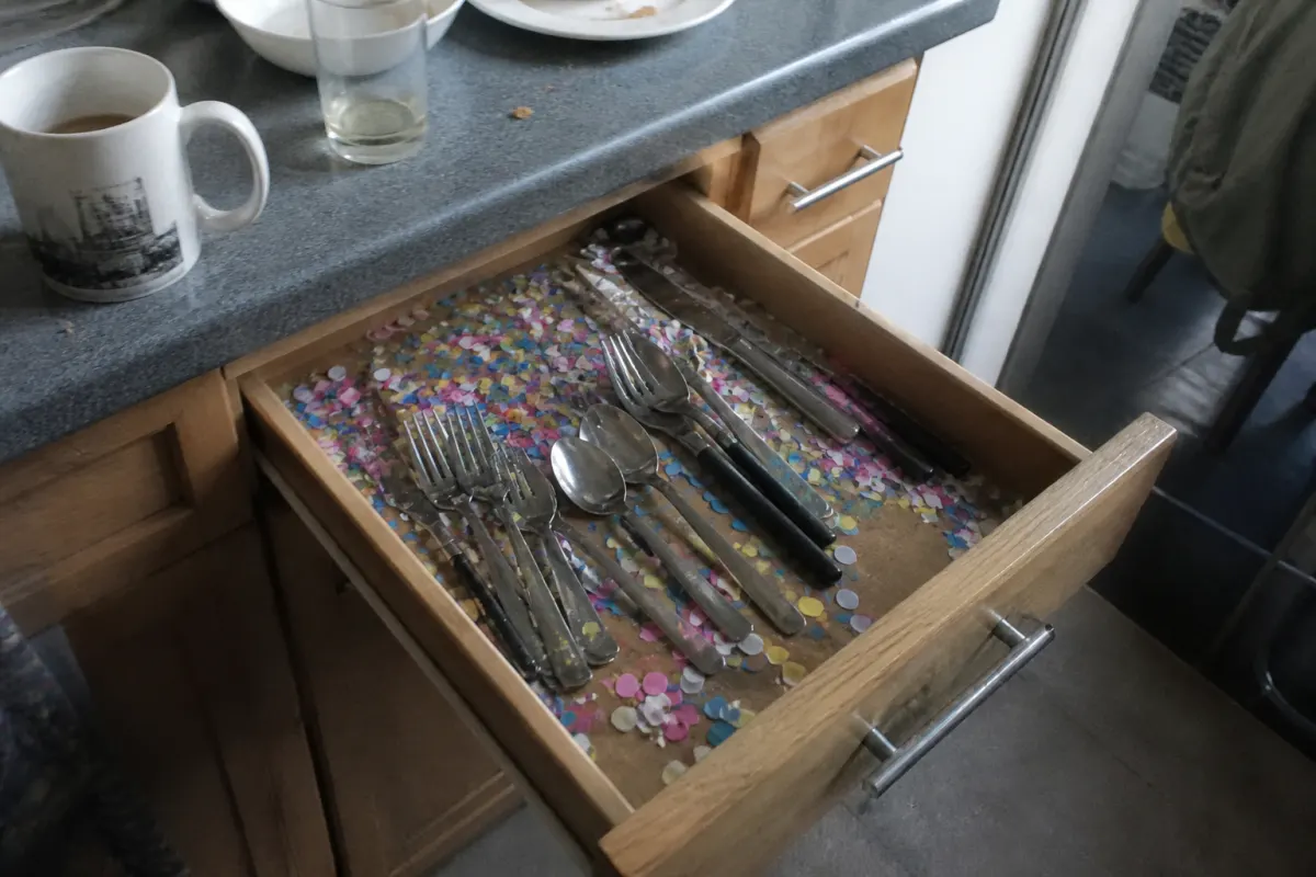 The desk-drawer confetti