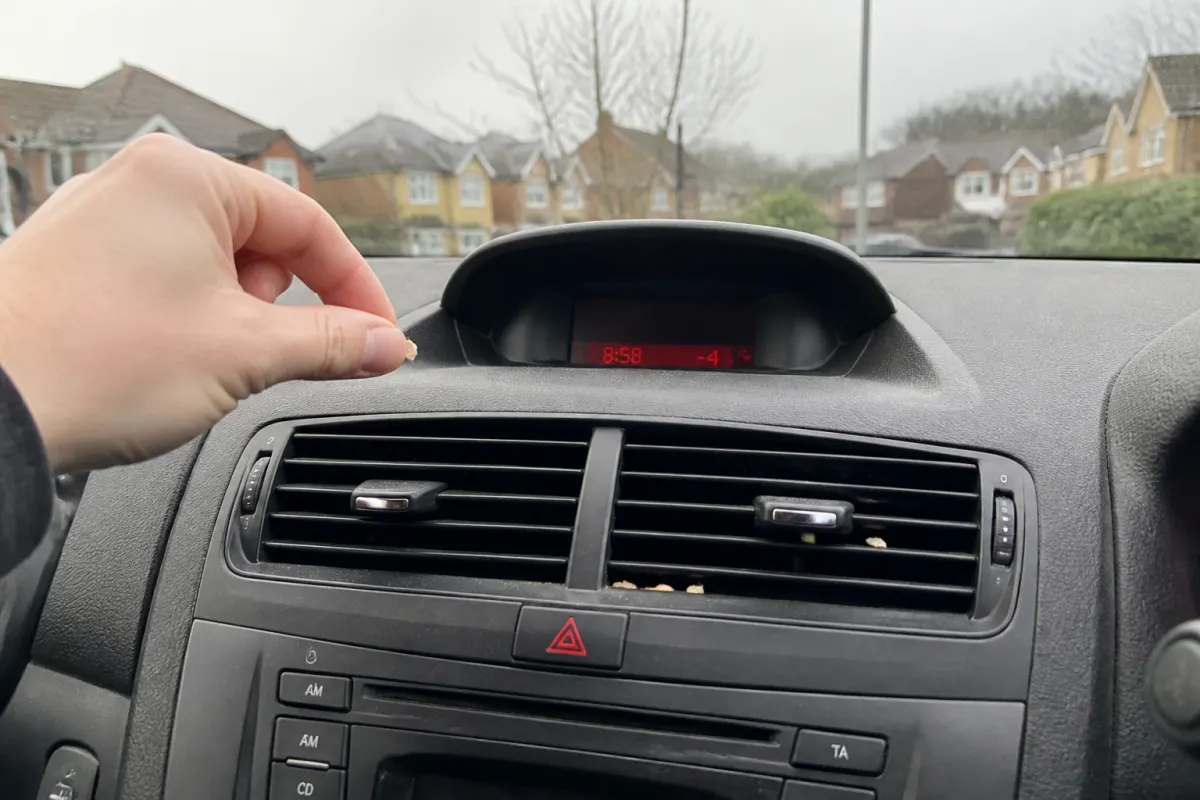 Confetti in the air vents