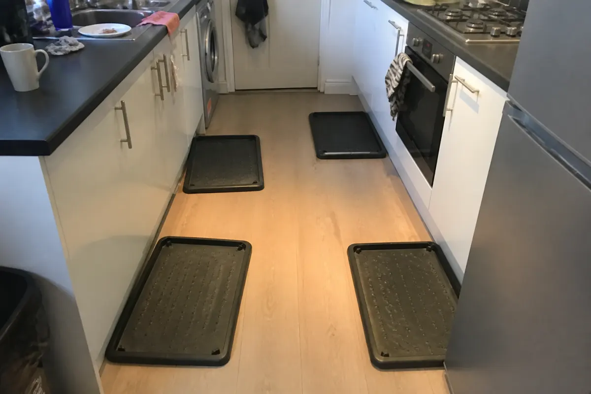 Reversed floor mats