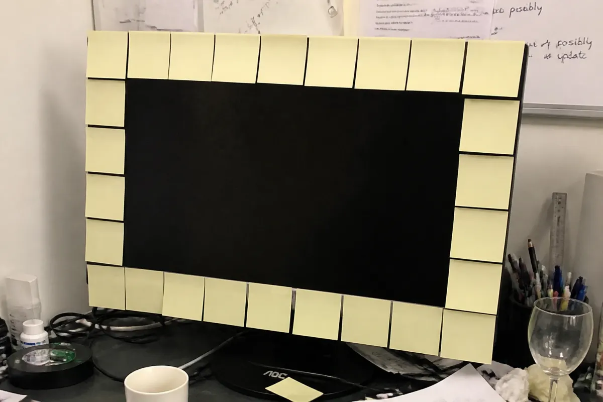 Sticky-note frame