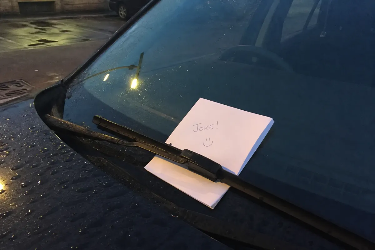 The fake parking ticket