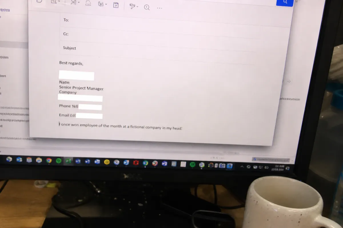 The infinite email signature