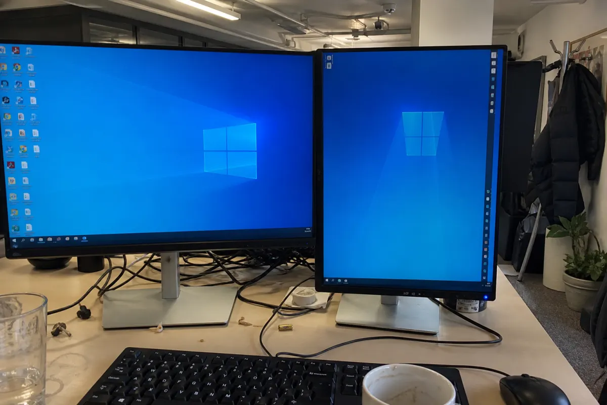 Upside-down screen